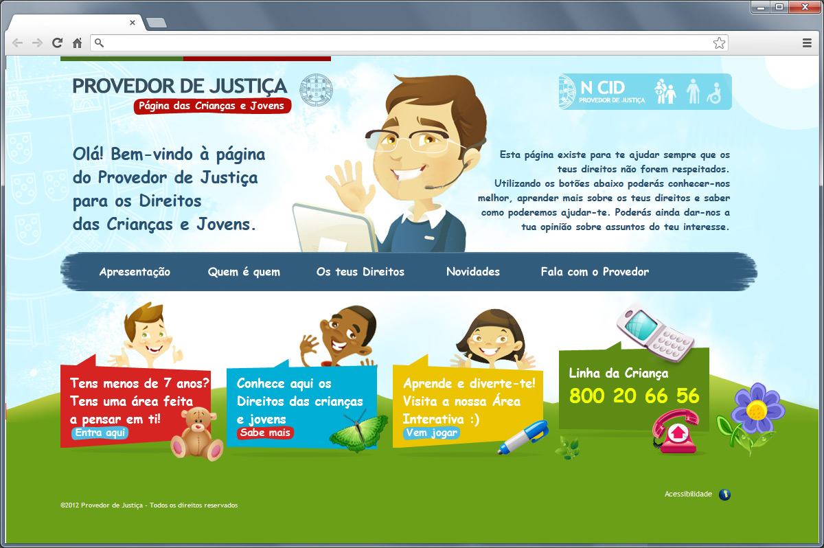 website crianças