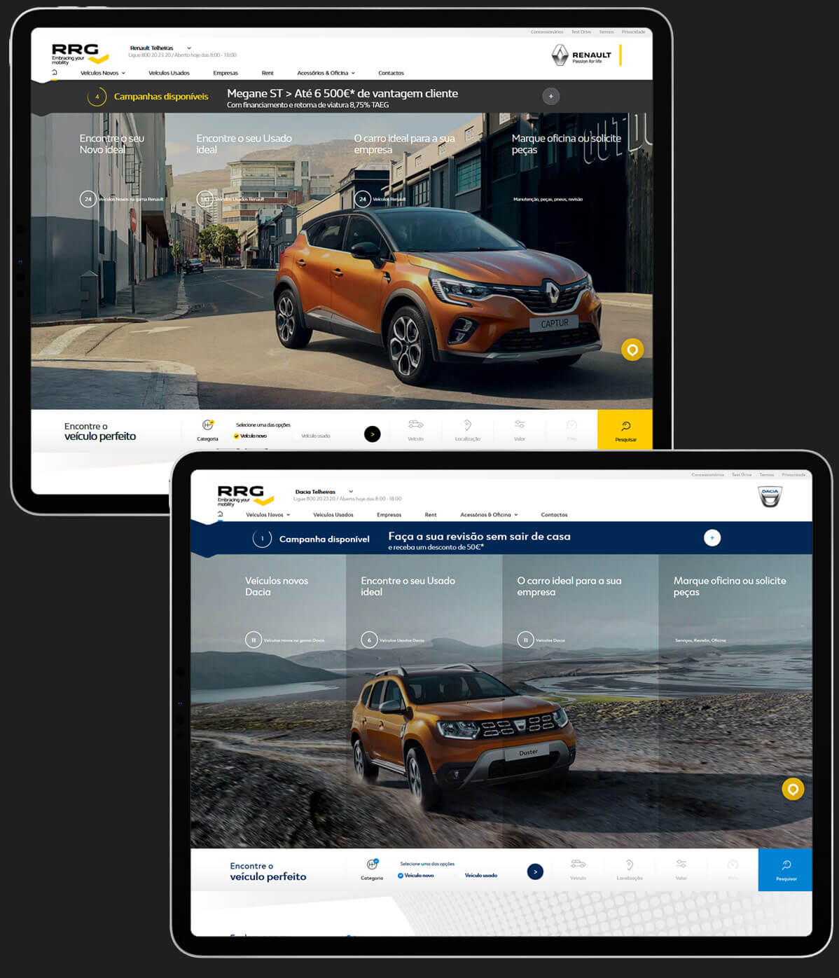 Renault and Dacia Homepages