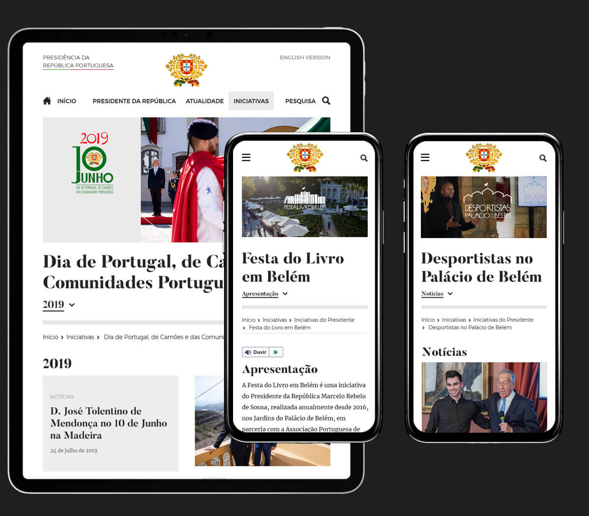 Website | Iniciativas Oficiais e Presidenciais